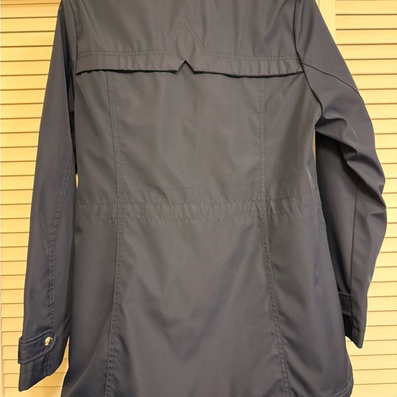 Weatherproof Navy Hooded Jacket with Gold Accents Women’s Sz S - Picture 9 of 16